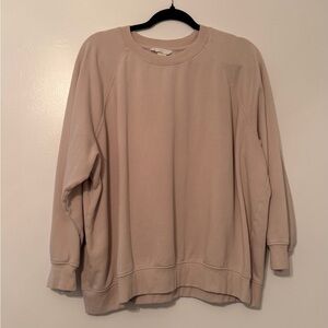 H&M Light Beige Ribbed Crewneck